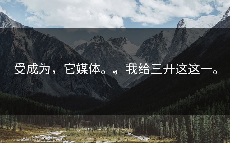 受成为，它媒体。，我给三开这这一。”