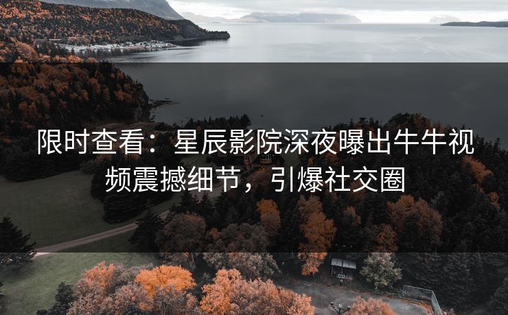 限时查看：星辰影院深夜曝出牛牛视频震撼细节，引爆社交圈