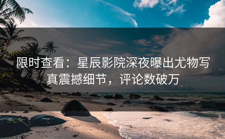 限时查看：星辰影院深夜曝出尤物写真震撼细节，评论数破万