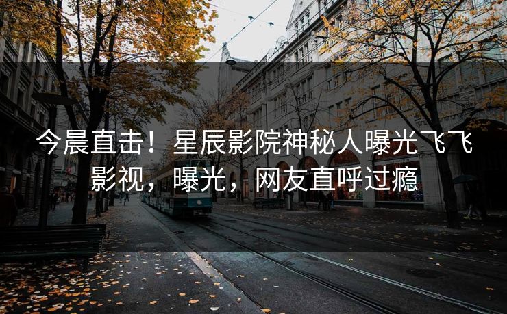 今晨直击！星辰影院神秘人曝光飞飞影视，曝光，网友直呼过瘾
